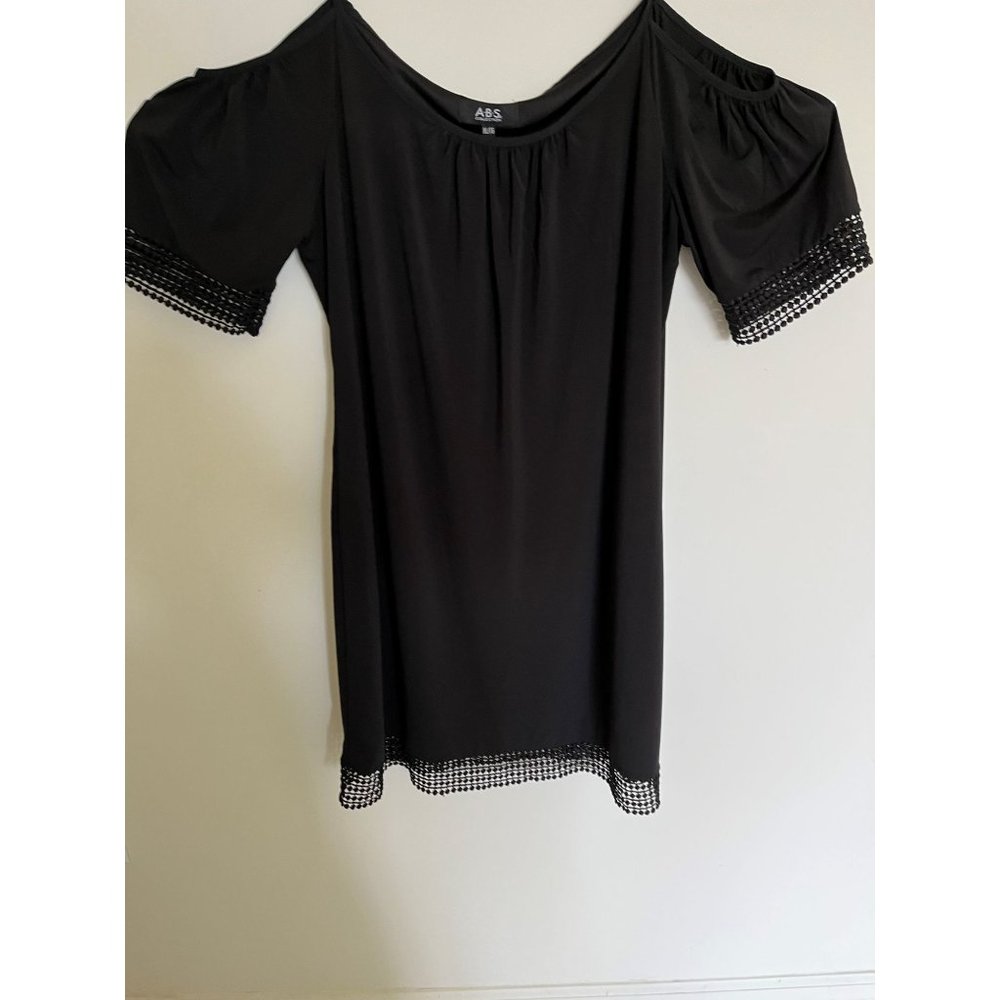 A.B.S. Collection Women's Black Cold Shoulder Dress Lined - Size XL